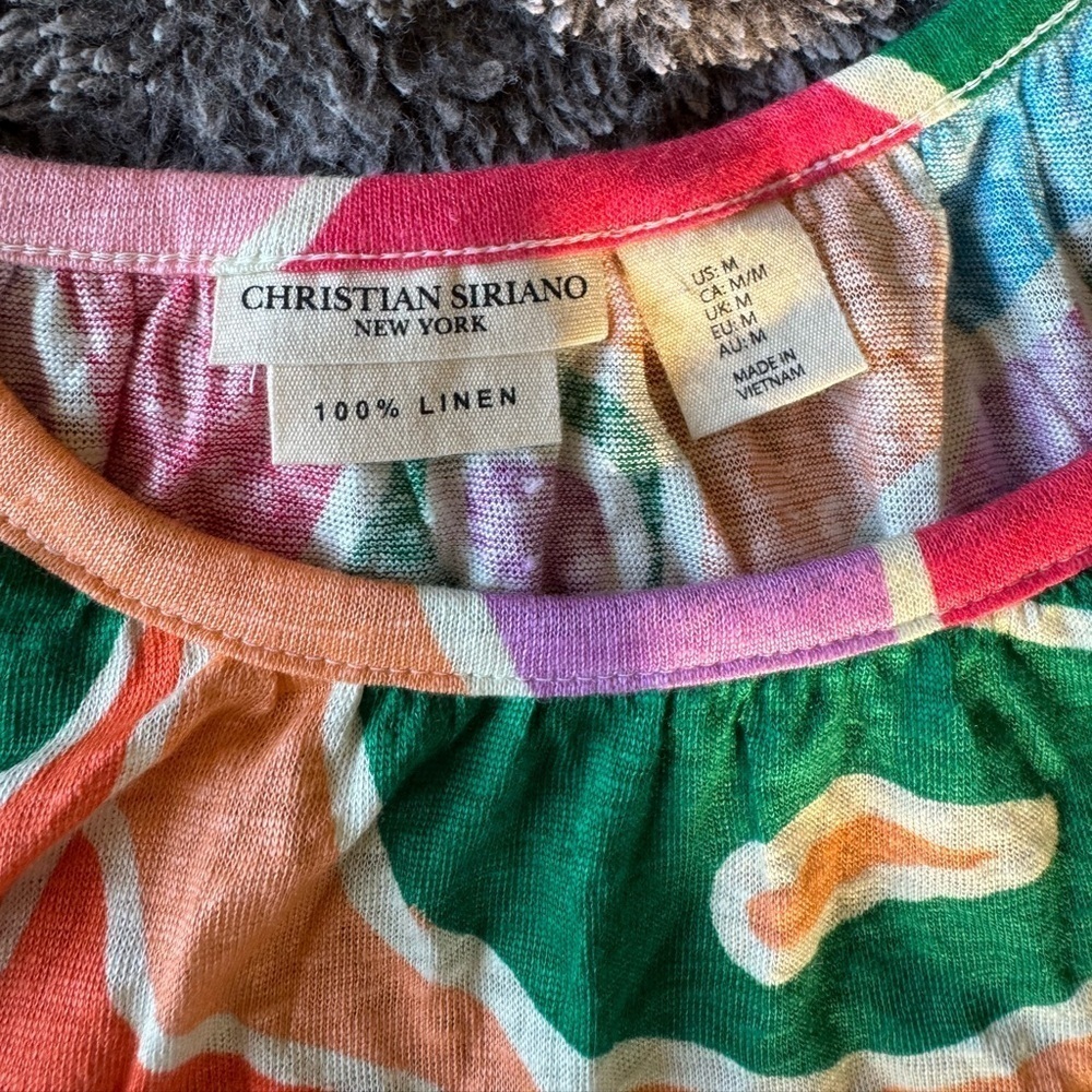 CHRISTIAN SIRIANO Women’s Colorful Abstract Tank Top - Picture 11 of 15